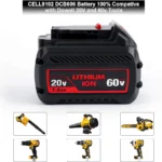 Tueddur 60V 20V 7.5A Lithium-ion Battery for Dewalt 20V 60V Battery,Replace for Dewalt Battery DCB606 DCB612 DCB606-2 DCB206 DCB204 DCB205 DCB200 DCB201 DCB203 DCB609 DCB609-2 DCB181-XJ DCB181 DCB180 - Image 5