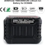 Tueddur 60V 20V 7.5A Lithium-ion Battery for Dewalt 20V 60V Battery,Replace for Dewalt Battery DCB606 DCB612 DCB606-2 DCB206 DCB204 DCB205 DCB200 DCB201 DCB203 DCB609 DCB609-2 DCB181-XJ DCB181 DCB180 - Image 4